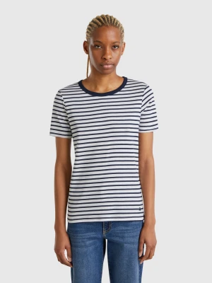 Benetton, Crew Neck Striped T-shirt, size XS, Blue, Women United Colors of Benetton