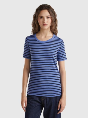 Benetton, Crew Neck Striped T-shirt, size XXS, Periwinkle, Women United Colors of Benetton