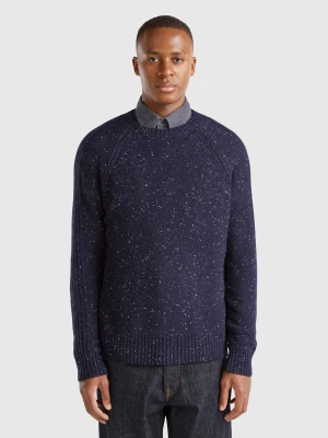 Zdjęcie produktu Benetton, Crew Neck Sweater In Wool Blend, size S, Dark Blue, Men United Colors of Benetton