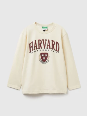 Benetton, Crew Neck Sweatshirt ©harvard University, Size: XL, Creamy White, Kids United Colors of Benetton