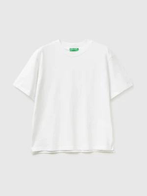 Zdjęcie produktu Benetton, Crew Neck T-shirt In Lightweight Cotton, White, Women United Colors Of Benetton