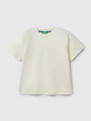 Benetton, Crew Neck T-shirt With Print, size 116, Creamy White, Kids United Colors of Benetton