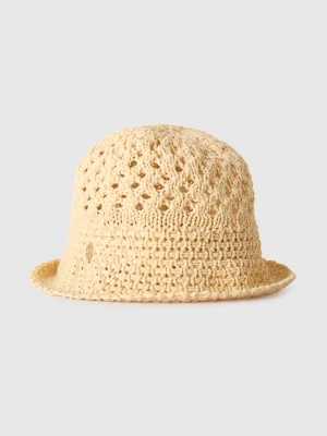 Benetton, Crochet Fisherman's Hat, Size: OS, Creamy White, Women United Colors of Benetton