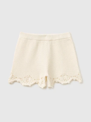Benetton, Crochet Shorts, Size: XL, Creamy White, Kids United Colors of Benetton
