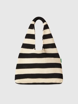 Benetton, Crochet Shoulder Bag, size OS, Black, Women United Colors of Benetton