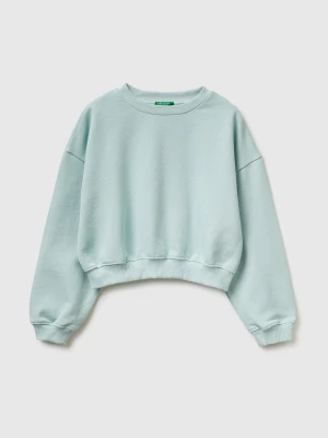 Benetton, Cropped Fit Sweatshirt, Size: XL, Aqua, Kids United Colors of Benetton