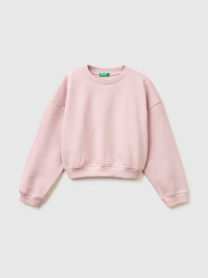 Benetton, Cropped Fit Sweatshirt, Size: 2XL, Pink, Kids United Colors of Benetton