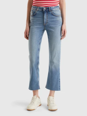 Benetton, Cropped Jeans In Cotton, size 35, Light Blue, Women United Colors of Benetton