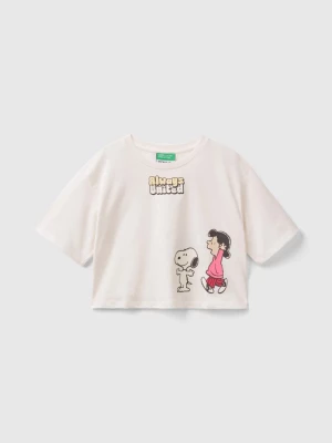 Benetton, Cropped ©peanuts T-shirt, size 2XL, Creamy White, Kids United Colors of Benetton