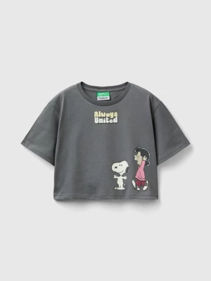 Benetton, Cropped ©peanuts T-shirt, size 2XL, Dark Gray, Kids United Colors of Benetton