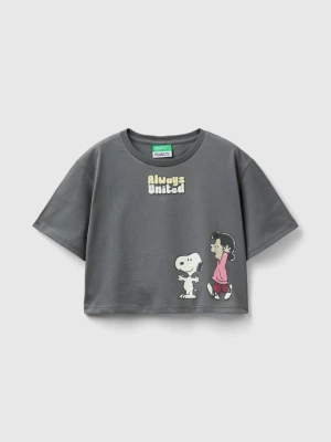 Benetton, Cropped ©peanuts T-shirt, size 3XL, Dark Gray, Kids United Colors of Benetton