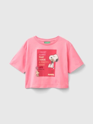Benetton, Cropped ©peanuts T-shirt, size L, Pink, Kids United Colors of Benetton