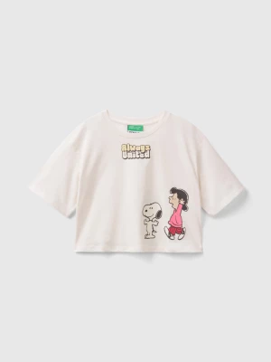 Benetton, Cropped ©peanuts T-shirt, size XL, Creamy White, Kids United Colors of Benetton