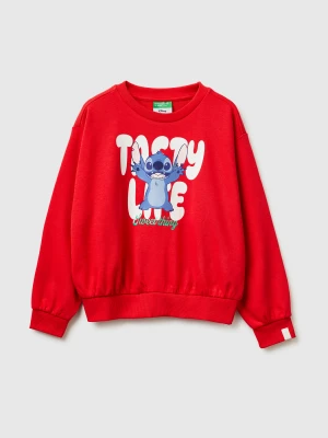 Benetton, Cropped Sweatshirt ©disney Lilo & Stitch, Size: XL, Red, Kids United Colors of Benetton