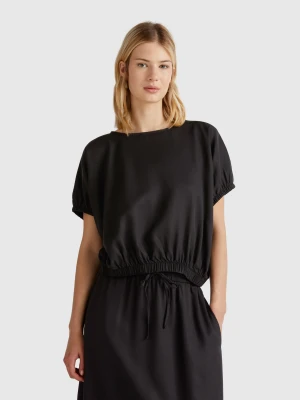 Benetton, Cropped Top, size XXS, Black, Women United Colors of Benetton