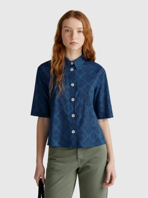 Benetton, Cropped Top, size XXS, Blue, Women United Colors of Benetton