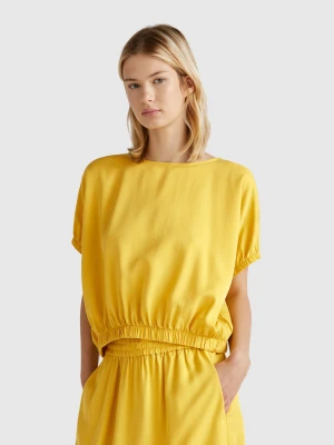Benetton, Cropped Top, size XS, Mustard, Women United Colors of Benetton