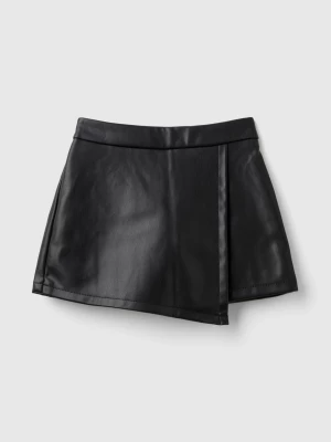 Benetton, Culottes In Imitation Leather, size 116, Black, Kids United Colors of Benetton