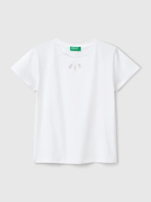 Benetton, Cut Out Motif T-shirt, size XL, White, Kids United Colors of Benetton