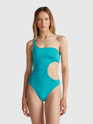 Benetton, Cut Out One-piece Swimsuit, size 1°, Turquoise, Women United Colors of Benetton
