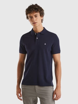 Benetton, Dark Blue Regular Fit Polo, size L, Dark Blue, Men United Colors of Benetton