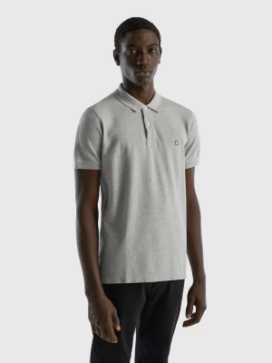 Benetton, Dark Gray Regular Fit Polo, size M, Light Gray, Men United Colors of Benetton