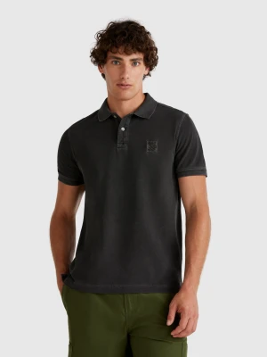 Benetton, Dark Gray Regular Fit Polo, size XS, Dark Gray, Men United Colors of Benetton