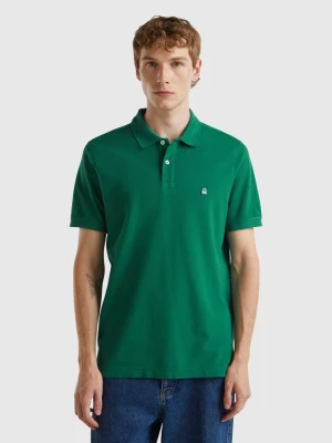 Benetton, Dark Green Regular Fit Polo, size M, Dark Green, Men United Colors of Benetton
