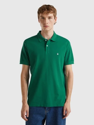 Benetton, Dark Green Regular Fit Polo, size XXL, Dark Green, Men United Colors of Benetton