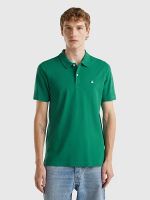 Benetton, Dark Green Slim Fit Polo, size S, Dark Green, Men United Colors of Benetton