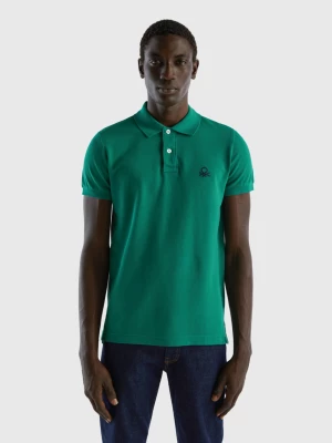 Benetton, Dark Green Slim Fit Polo, size XS, Dark Green, Men United Colors of Benetton
