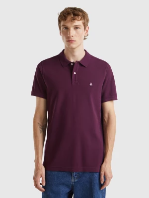 Benetton, Dark Purple Regular Fit Polo, size L, , Men United Colors of Benetton