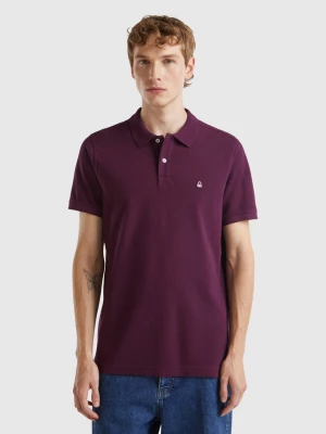 Benetton, Dark Purple Regular Fit Polo, size M, , Men United Colors of Benetton