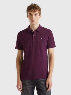 Benetton, Dark Purple Slim Fit Polo, size L, , Men United Colors of Benetton