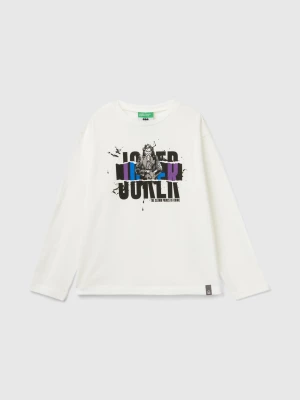 Benetton, ©&™ Dc Comics Joker T-shirt In Organic Cotton, size XL, Creamy White, Kids United Colors of Benetton