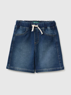 Benetton, Denim-effect Bermuda Shorts, Size: 116, Dark Blue, Kids United Colors of Benetton