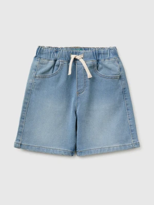 Benetton, Denim-effect Bermuda Shorts, Light Blue, Kids United Colors Of Benetton