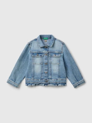 Benetton, Denim Jacket With Ruffles, size 116, Light Blue, Kids United Colors of Benetton