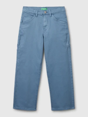 Benetton, Denim Look Trousers, size XL, Light Blue, Kids United Colors of Benetton