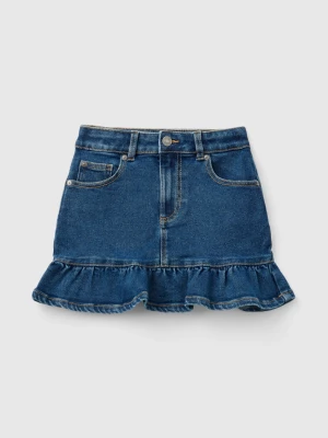 Benetton, Denim Miniskirt With Frill, size 2XL, Blue, Kids United Colors of Benetton