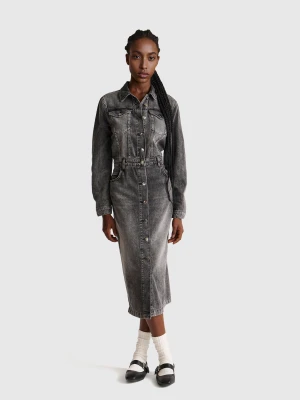 Benetton, Denim Shirt Dress, Size: XXS, Black, Women United Colors of Benetton