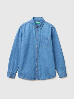 Benetton, Denim Shirt, Size: XS, Light Blue, Men United Colors of Benetton