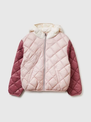 Benetton, Diamond Quilted Padded Jacket, Size: XL, Soft Pink, Kids United Colors of Benetton