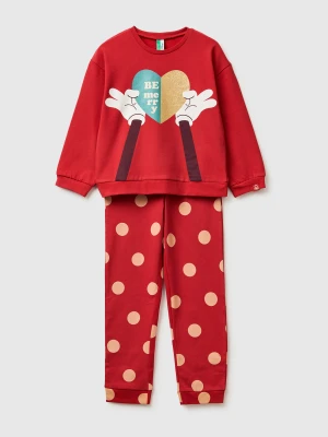 Benetton, ©disney Christmas Pyjamas, Size: XXS, Red, Kids United Colors of Benetton
