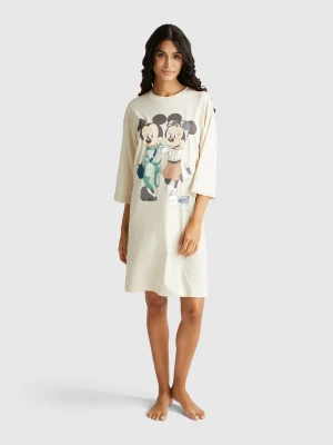 Benetton, ©disney Minnie And Mickey Mouse Nightshirt, size XXS, Beige, Women United Colors of Benetton