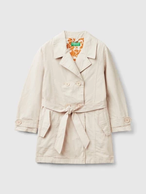 Benetton, Double-breasted Trench Coat, size 2XL, Beige, Kids United Colors of Benetton