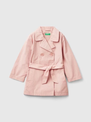Benetton, Double-breasted Trench Coat, size 82, Soft Pink, Kids United Colors of Benetton