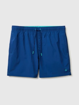 Benetton, Drawstring Swim Trunks, Size: S, Blue, Men United Colors of Benetton