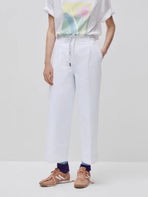 Benetton, Drawstring Trousers, White, Women United Colors of Benetton