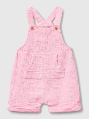 Benetton, Dungarees In Lightweight Denim, size 82, Pink, Kids United Colors of Benetton
